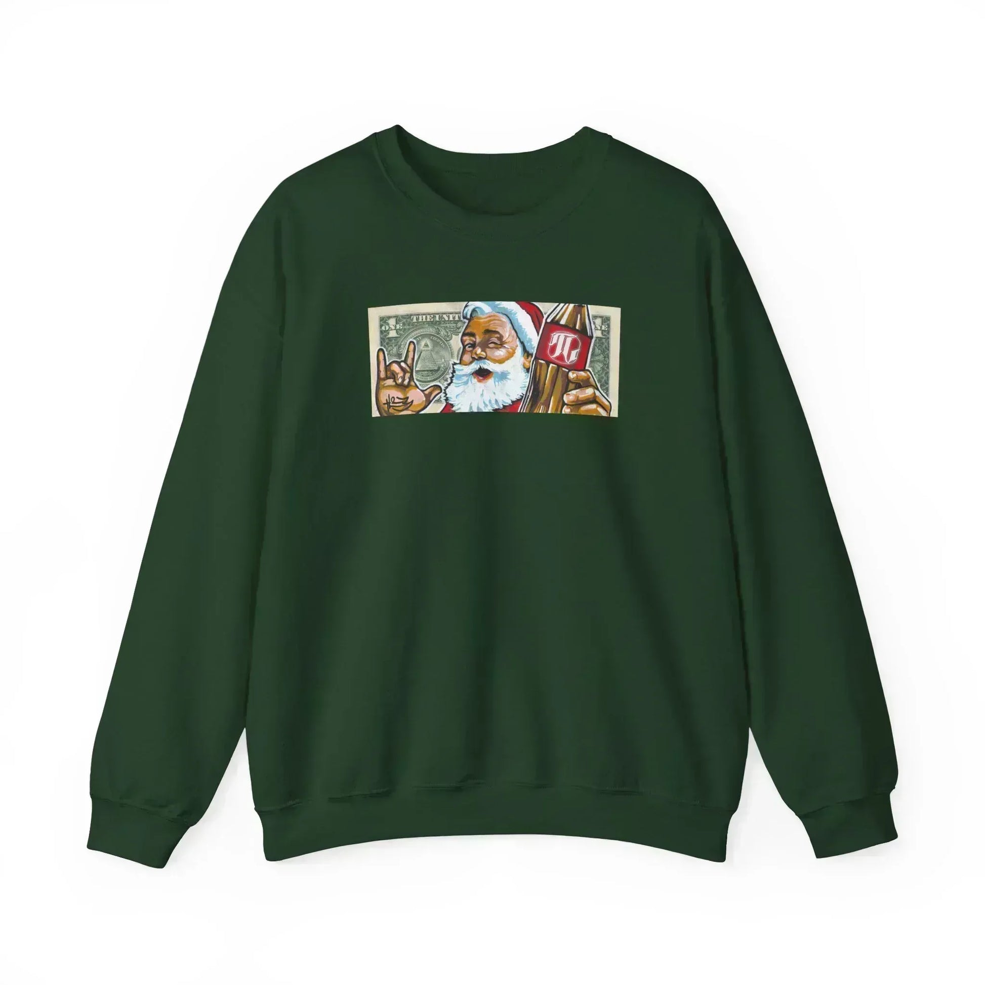 "SANTA DOLLAR BILL" Sweatshirt - L0OT