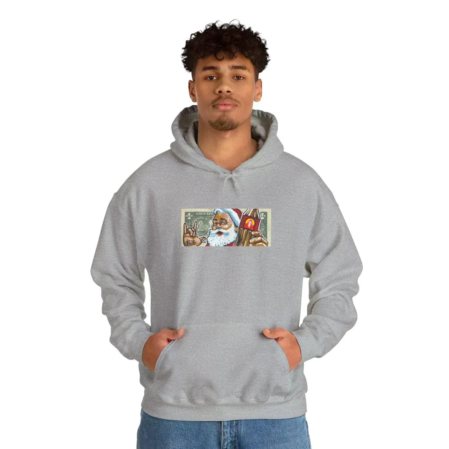 "SANTA DOLLAR BILL" Hoodie - L0OT