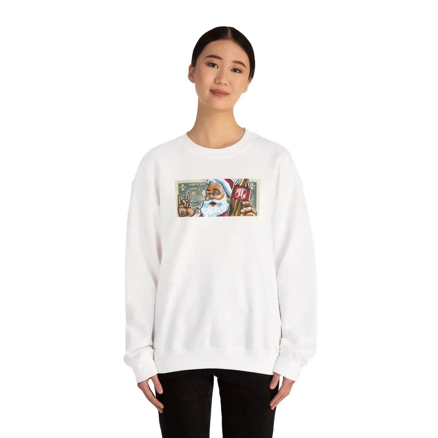 "SANTA DOLLAR BILL" Sweatshirt - L0OT