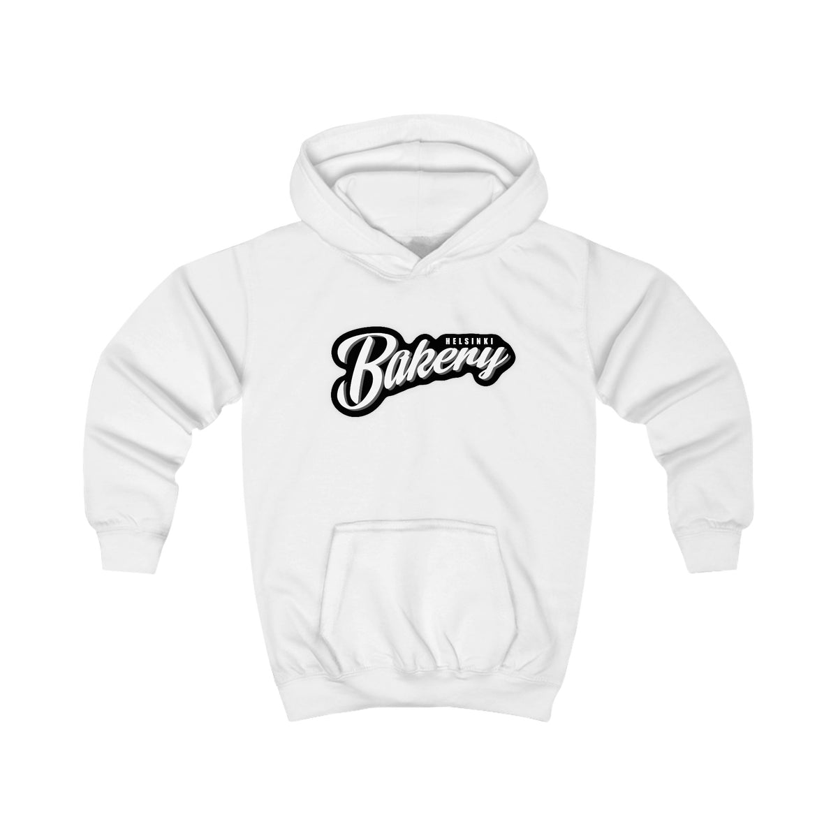 Kids Hoodie — Little Bakery Vintage Script Hooded Sweatshirt