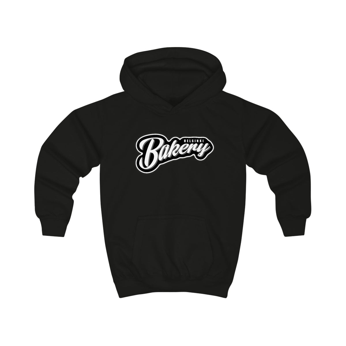 Kids Hoodie — Little Bakery Vintage Script Hooded Sweatshirt