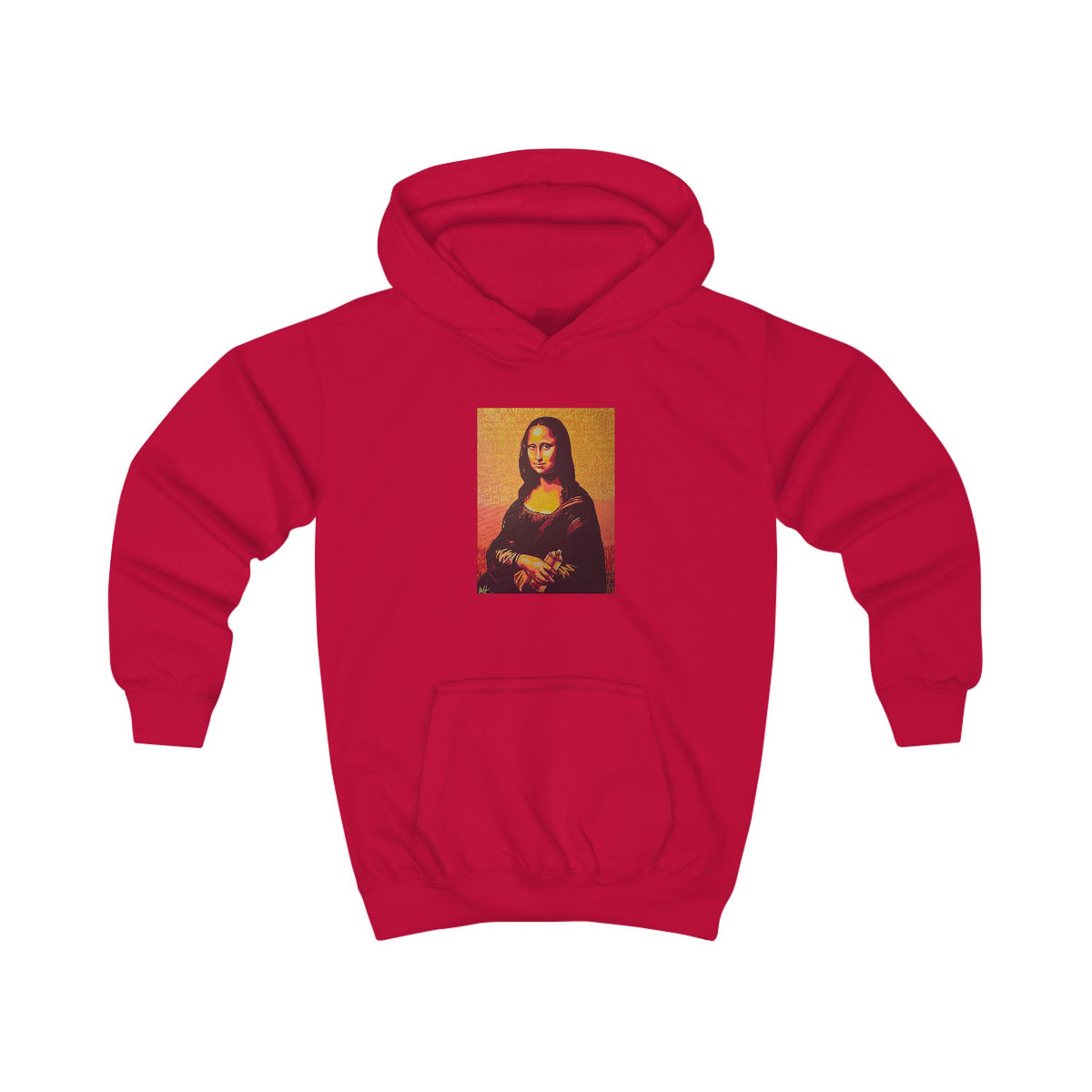 Kids Hoodie Mona Lisa Pixel Art — Retro Pop Culture Hoodie for Children