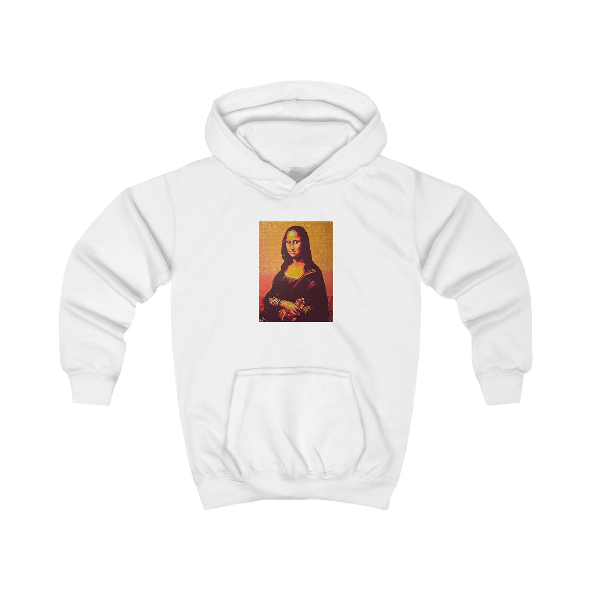 Kids Hoodie Mona Lisa Pixel Art — Retro Pop Culture Hoodie for Children