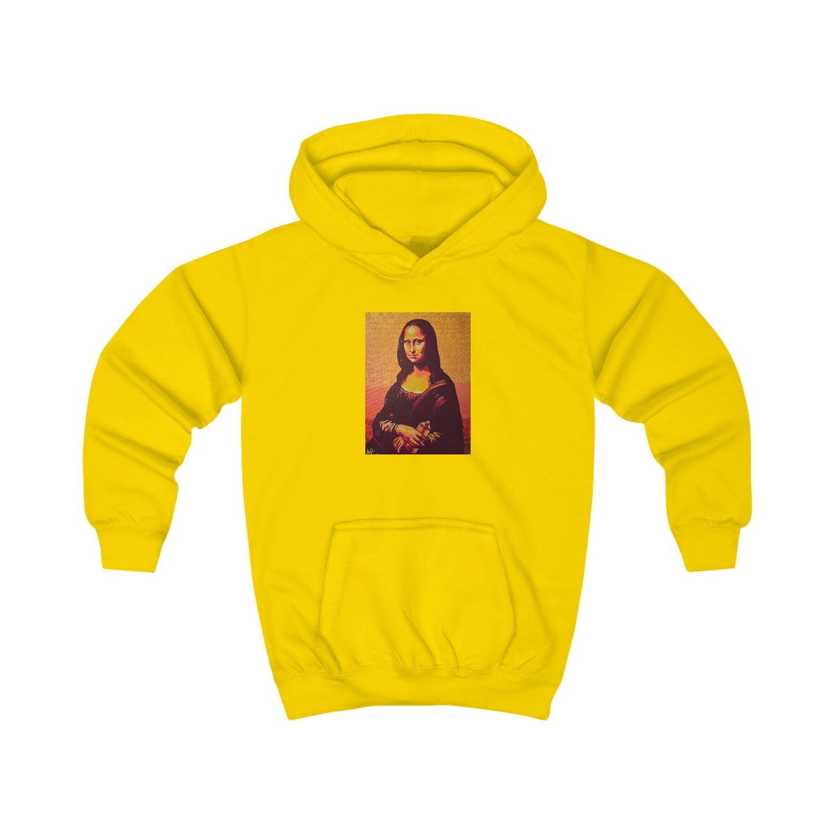 Kids Hoodie Mona Lisa Pixel Art — Retro Pop Culture Hoodie for Children