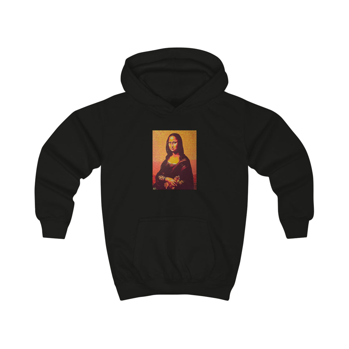 Kids Hoodie Mona Lisa Pixel Art — Retro Pop Culture Hoodie for Children