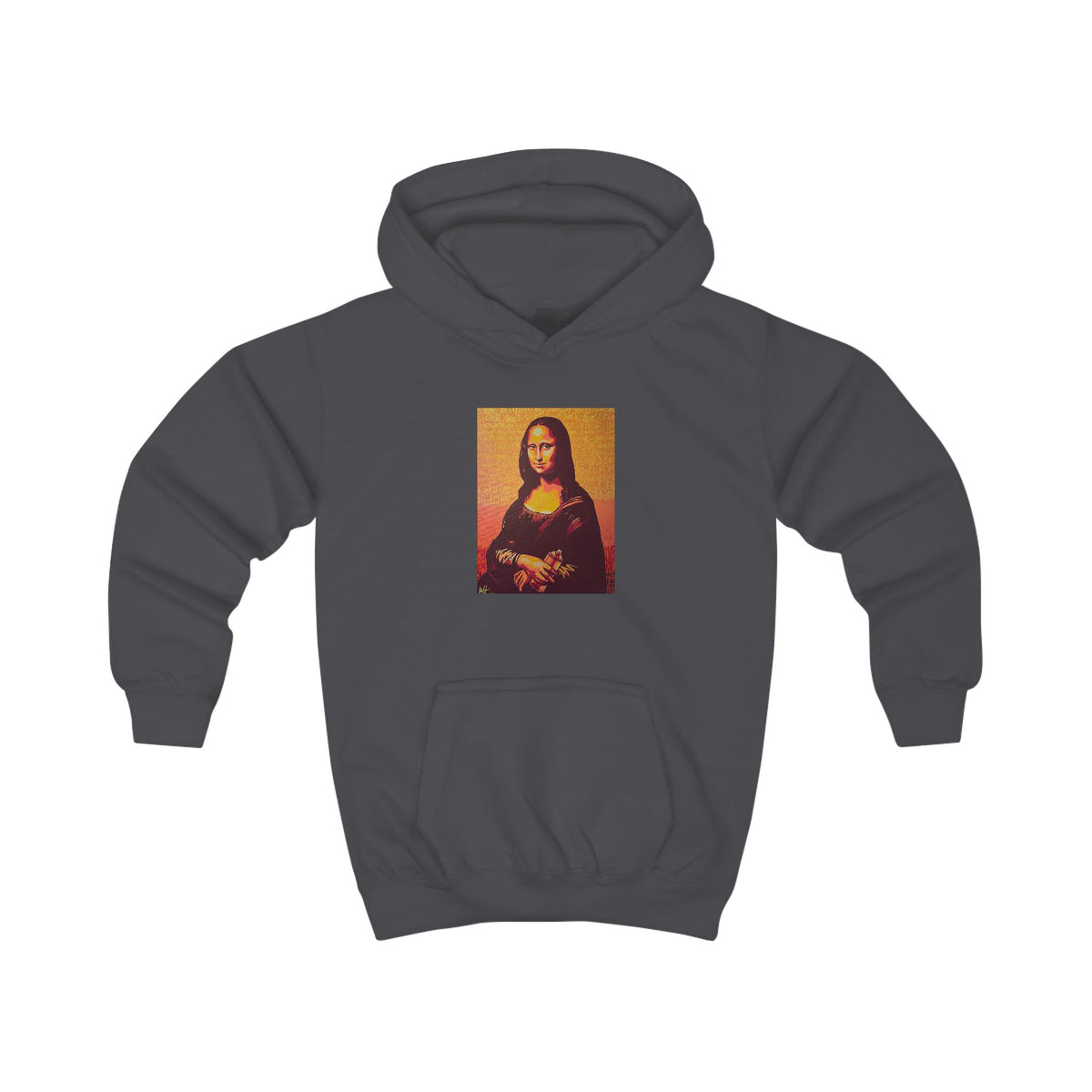 Kids Hoodie Mona Lisa Pixel Art — Retro Pop Culture Hoodie for Children