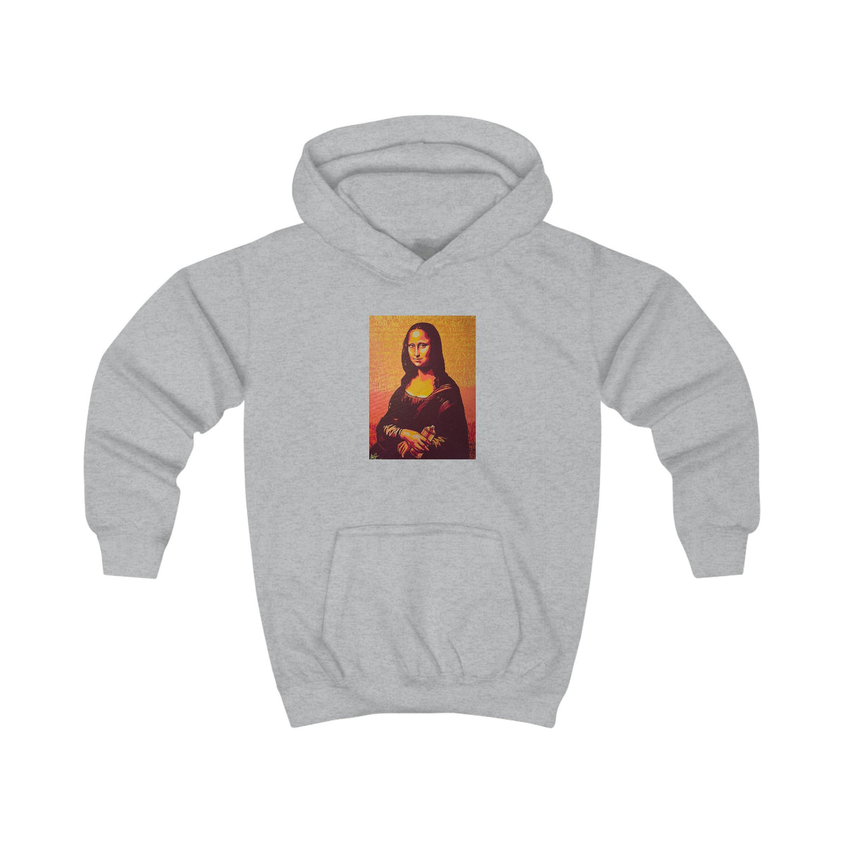 Kids Hoodie Mona Lisa Pixel Art — Retro Pop Culture Hoodie for Children