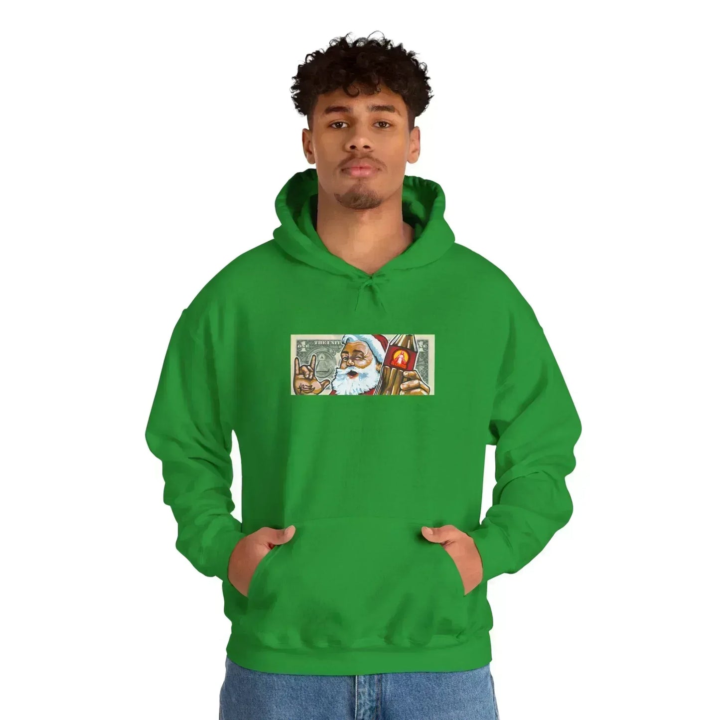"SANTA DOLLAR BILL" Hoodie - L0OT