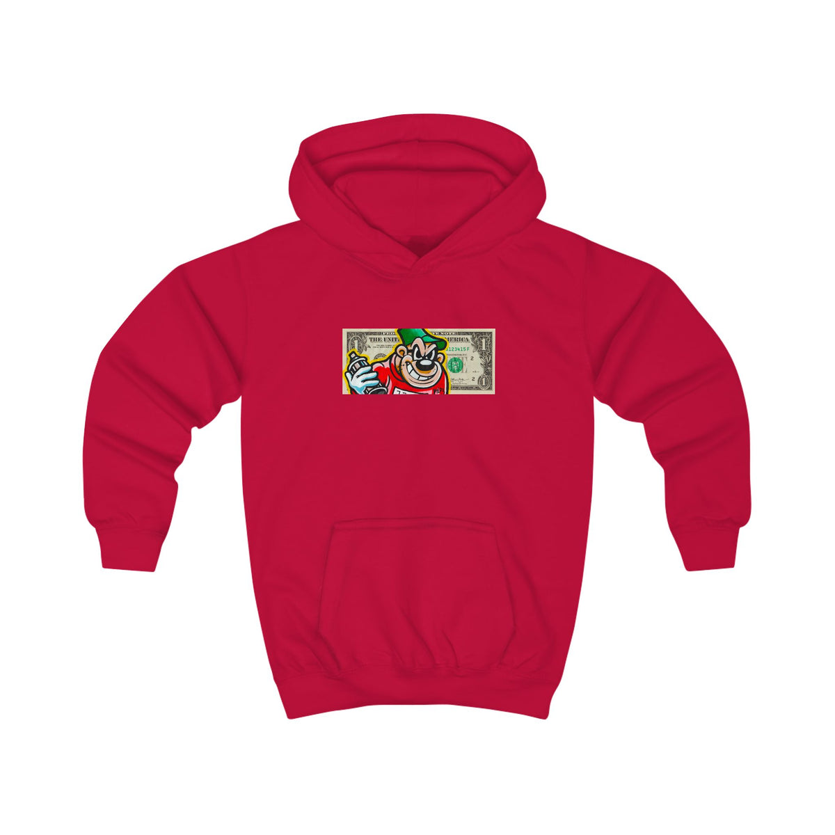 Kids Hoodie — Playful Clown Money Graphic Pullover