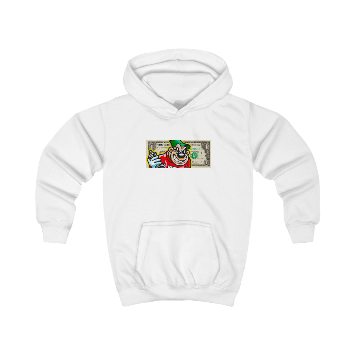 Kids Hoodie — Playful Clown Money Graphic Pullover