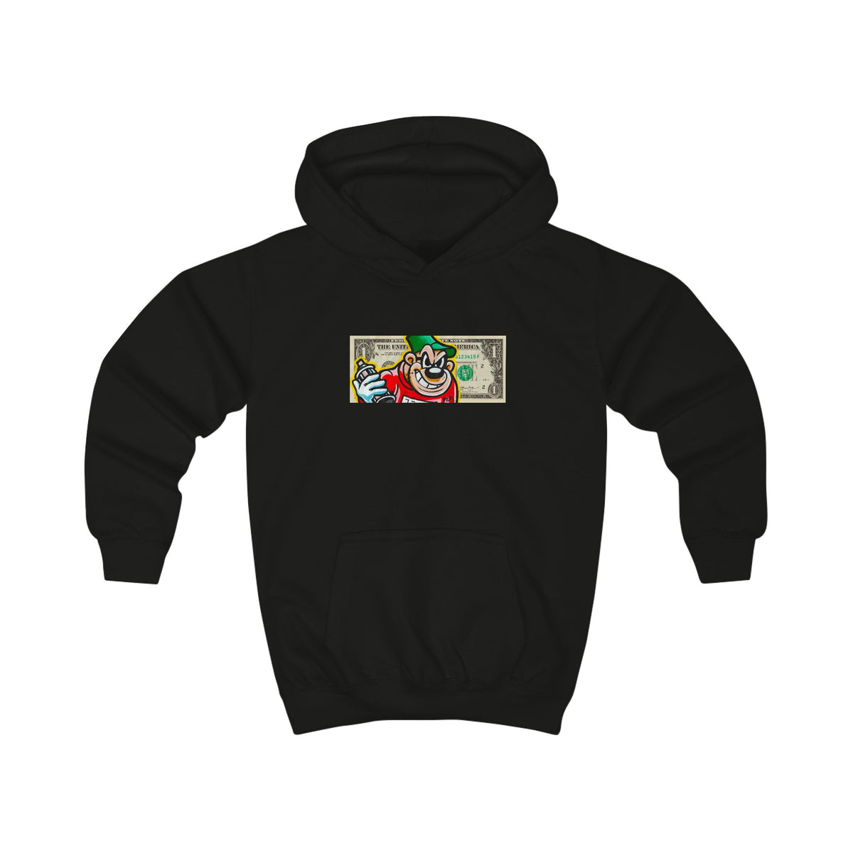 Kids Hoodie — Playful Clown Money Graphic Pullover