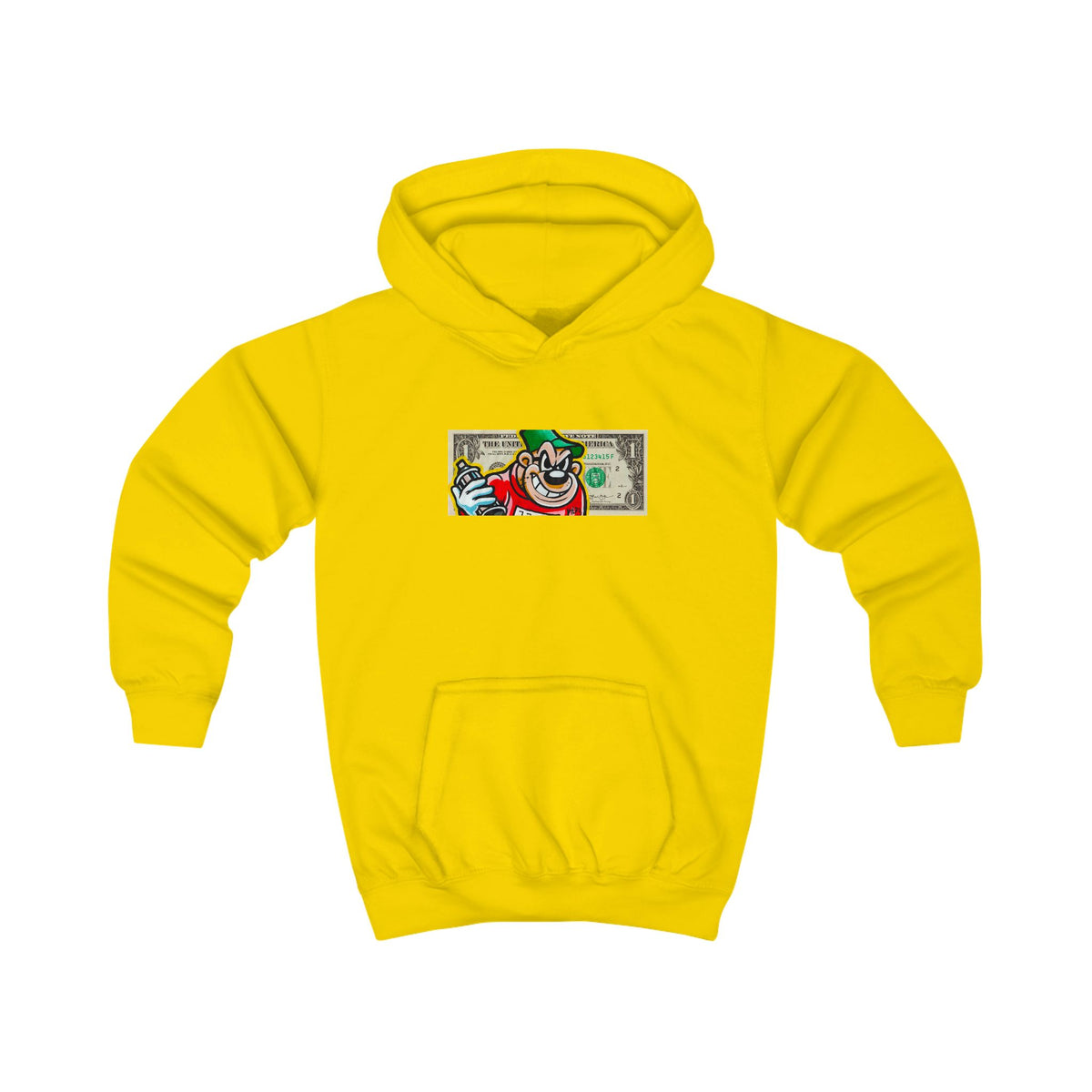 Kids Hoodie — Playful Clown Money Graphic Pullover