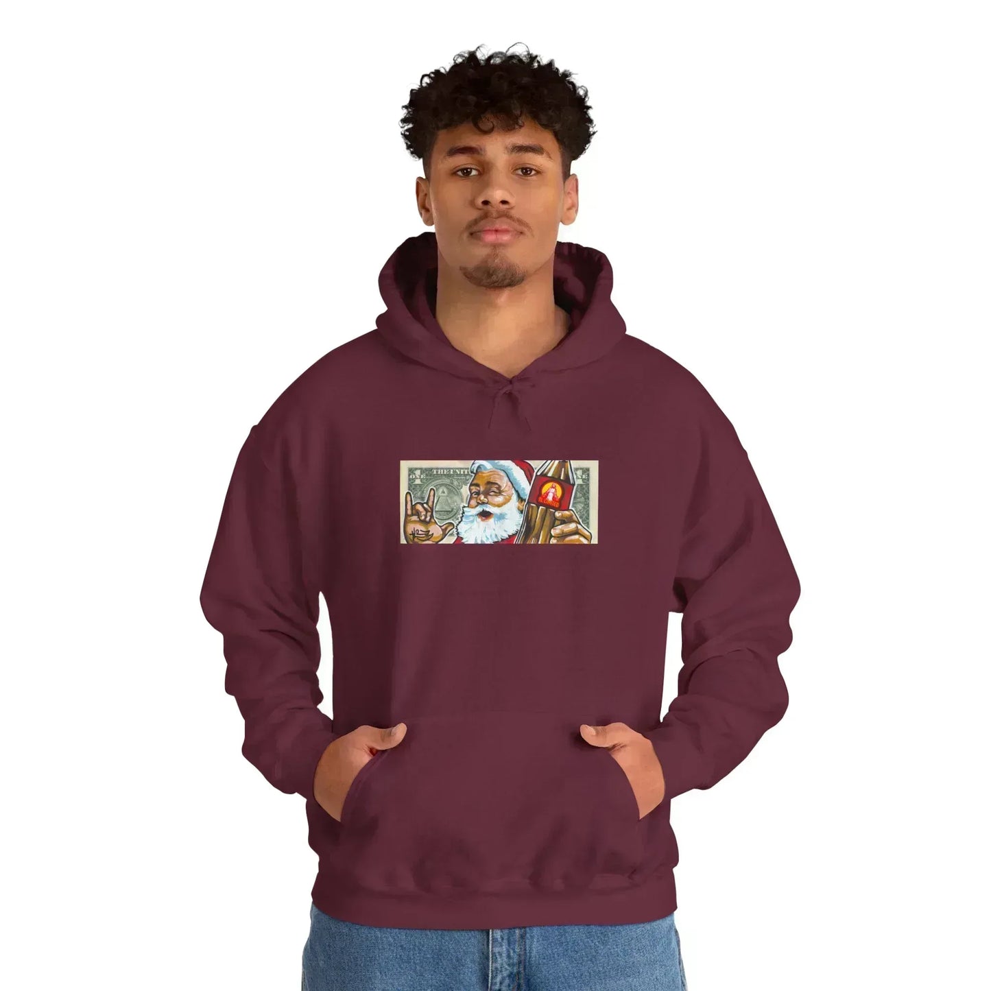 "SANTA DOLLAR BILL" Hoodie - L0OT