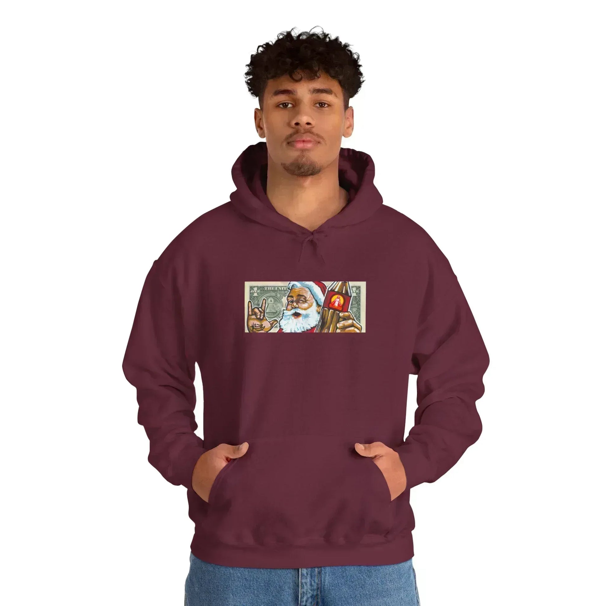 "SANTA DOLLAR BILL" Hoodie - L0OT