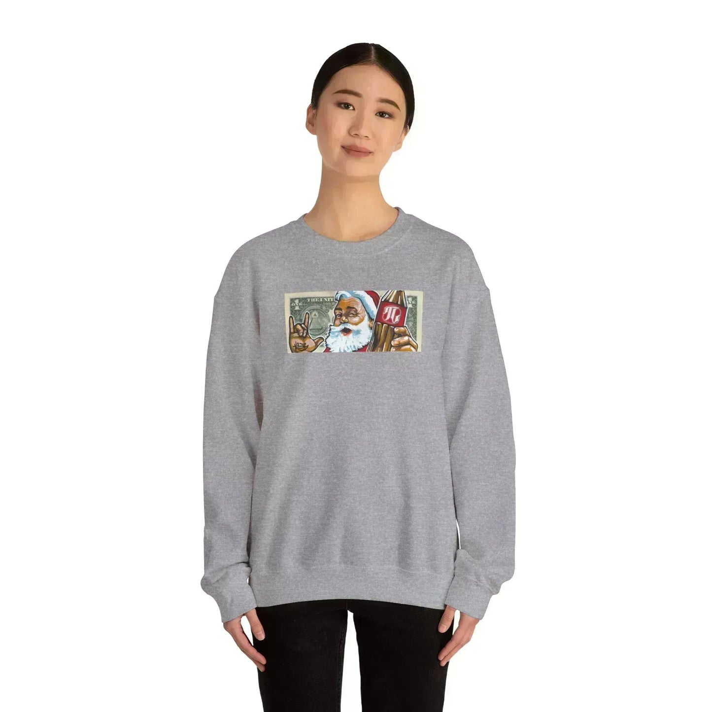"SANTA DOLLAR BILL" Sweatshirt - L0OT