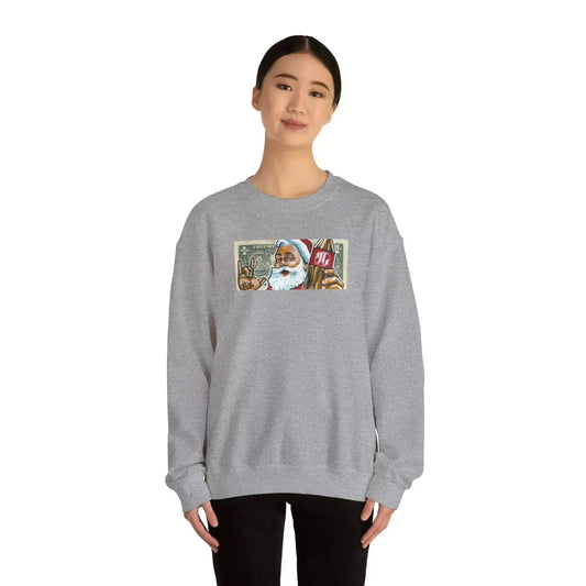 "SANTA DOLLAR BILL" Sweatshirt - L0OT