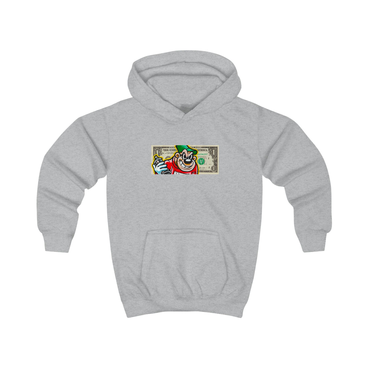 Kids Hoodie — Playful Clown Money Graphic Pullover